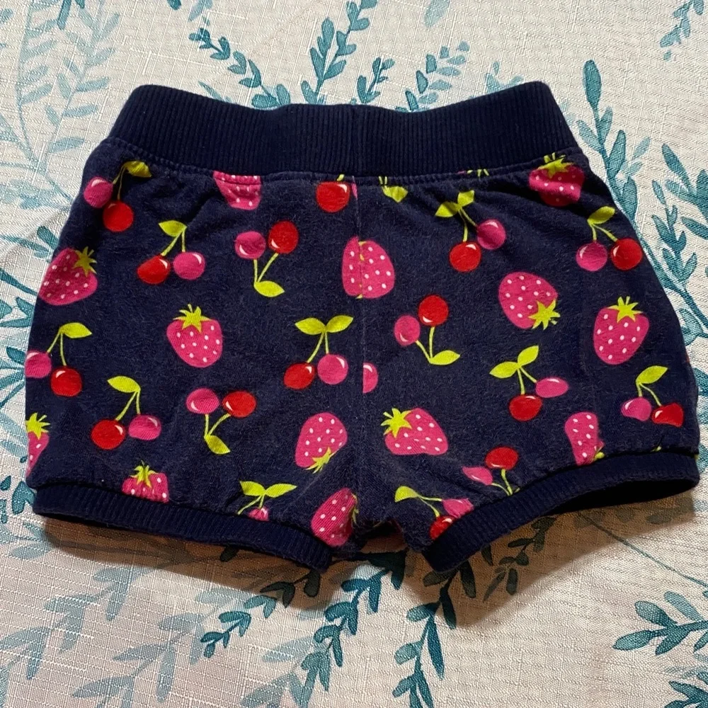 Jumping Beans Navy Diaper Cover with Fruit Print